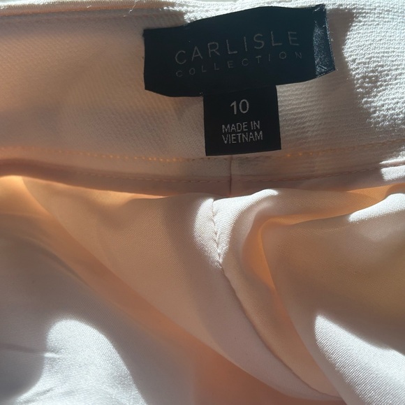 Carlisle Collection Ivory Winter White Lined Trouser Pants NWT Size 10 - Picture 6 of 7